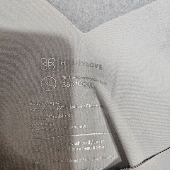 Honeylove XL 38D/DD(E) Pull Over T-Shirt Bra Taupe Smooth - Picture 2 of 5